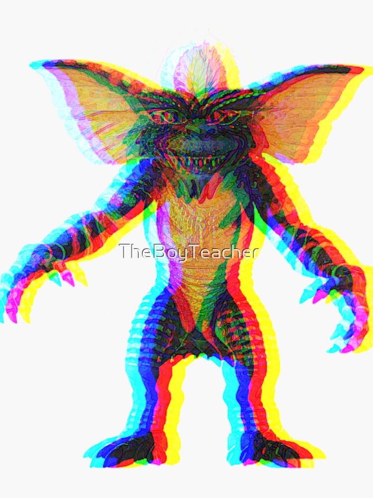 Glitchy Gremlin Sticker For Sale By Theboyteacher Redbubble