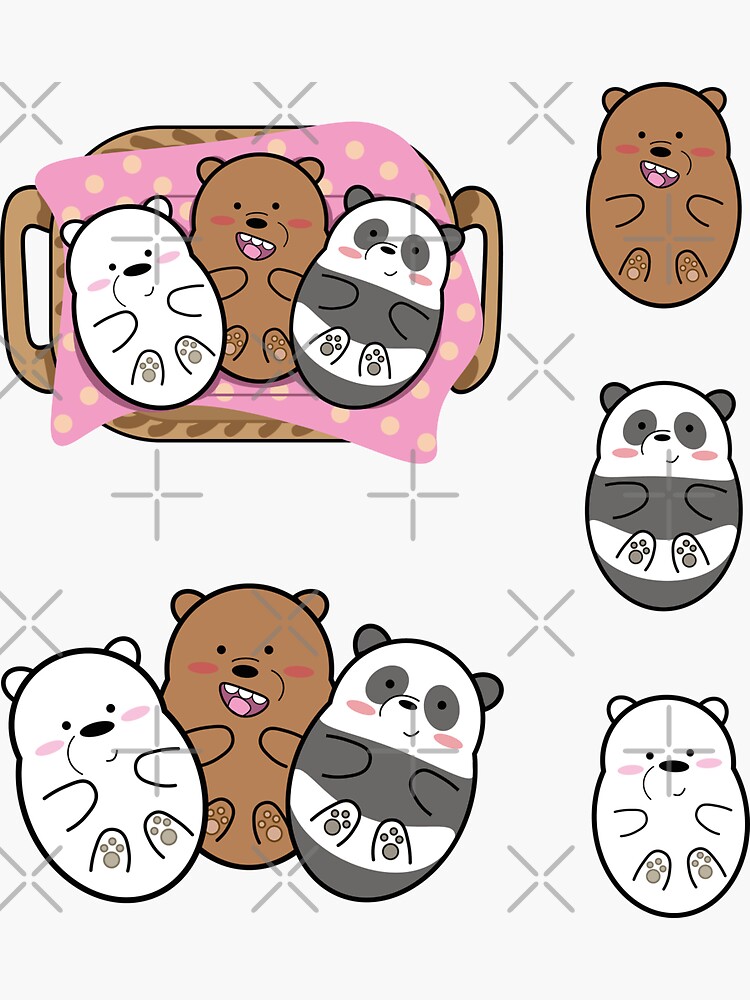 We Bare Bears Sticker Pack Sticker For Sale By Egcreative Redbubble