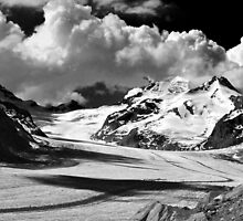 Clouds over the Aletsch Glacier by neil harrison