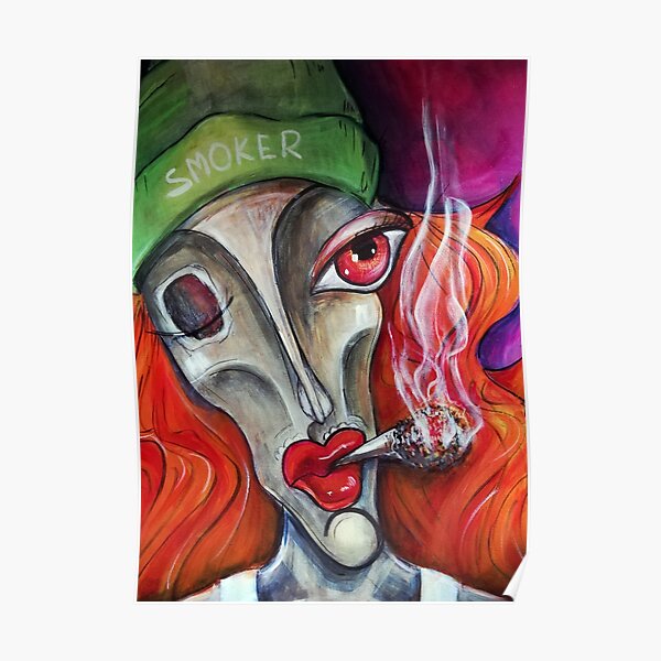 Smoker Poster By Obrazodajnia Redbubble