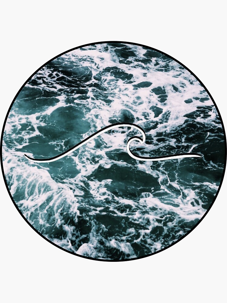 Ocean Wave Sticker For Sale By Elisearcy Redbubble