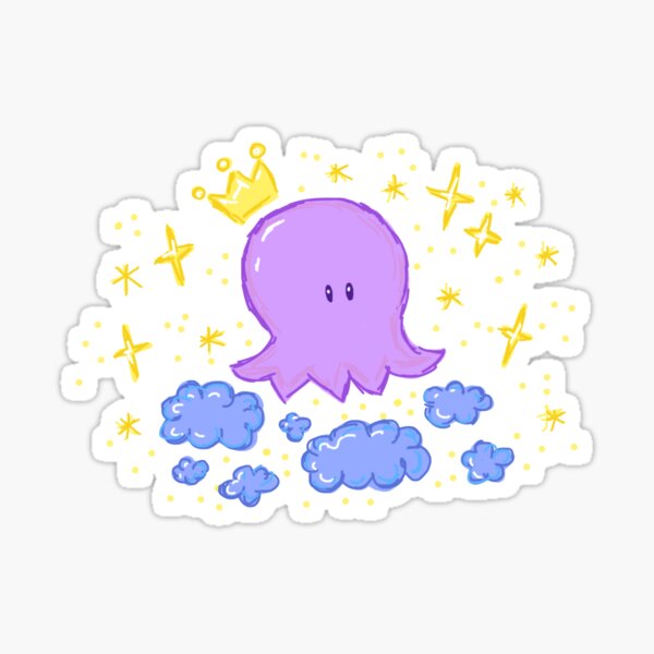 Purple Squid Sticker For Sale By Emmalja Redbubble