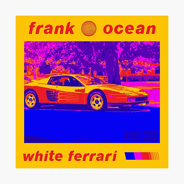 Frank Ocean White Ferrari Cover Art Photographic Print By Mickeli