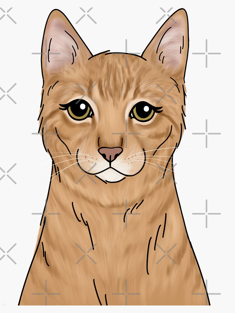 Orange Tabby Cat Sticker By Ktscanvases Redbubble