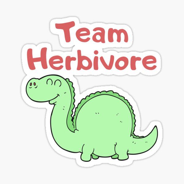 Team Herbivore Sticker By FunWithVegans Redbubble