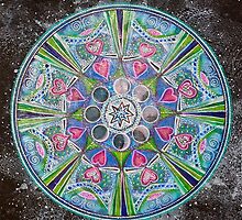 Mandala : Full Moon Eclipse by danita clark