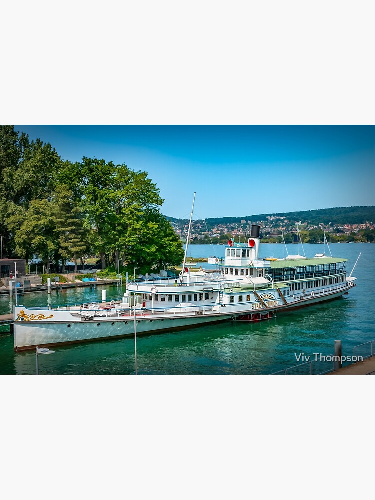 Swiss Paddle Steamer Poster For Sale By Vivsworld Redbubble