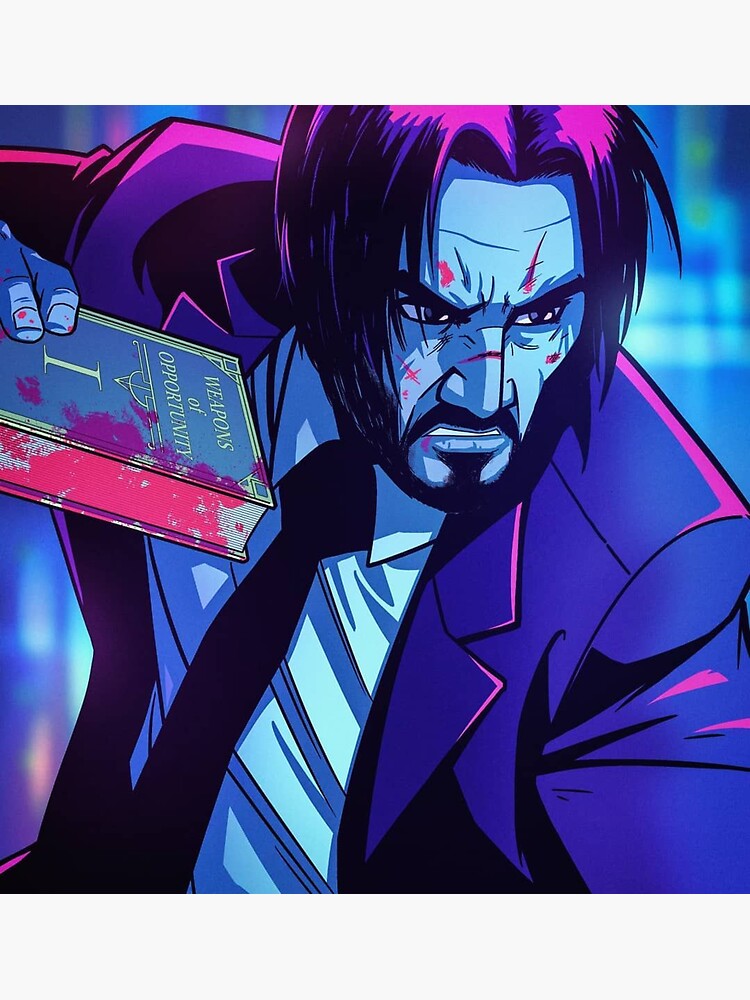 John Wick With A Damn Book Sticker For Sale By Keanufans Redbubble