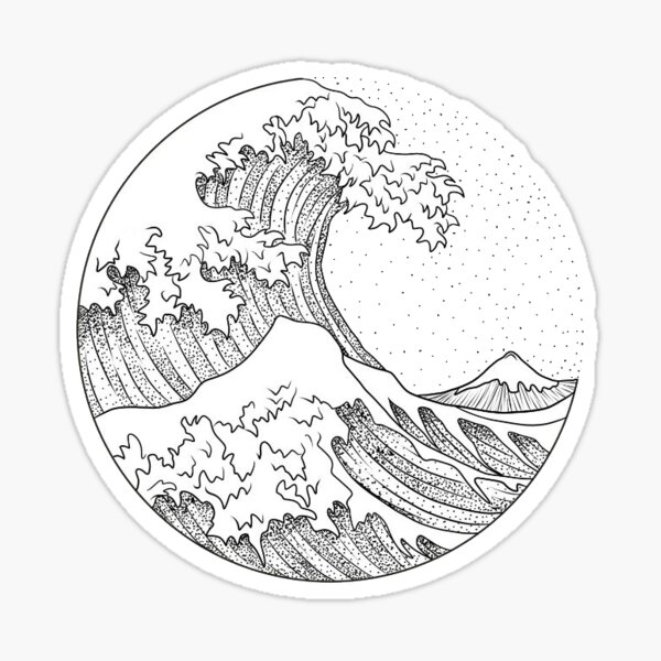 Wave Sticker Sticker For Sale By Oliviavinken Redbubble