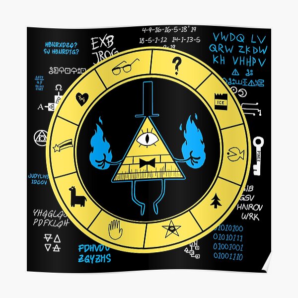 Gravity Falls Bill Cipher Zodiac Poster For Sale By Themungoman