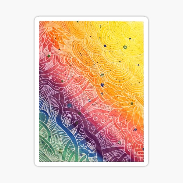 Watercolor Rainbow Sticker For Sale By AnnieFumblez Redbubble