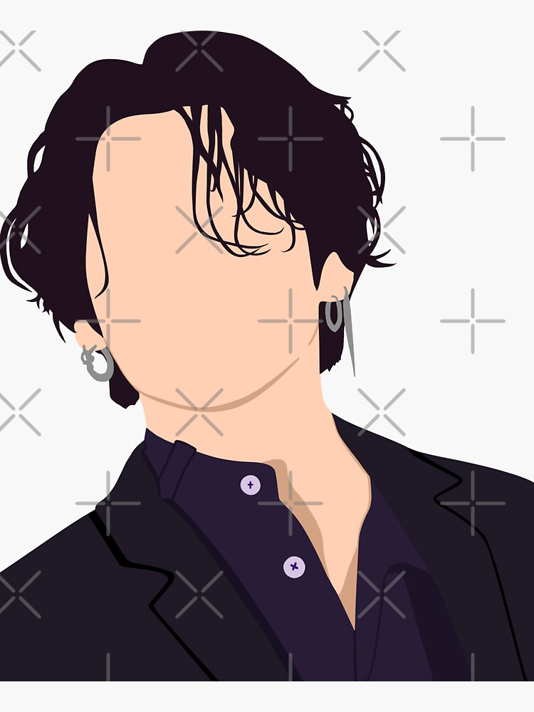 Jungkook Jungkook S Long Hair Jk Stickers Sticker For Sale By