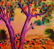 The Beginning of Fall, watercolor by Anna Lewis