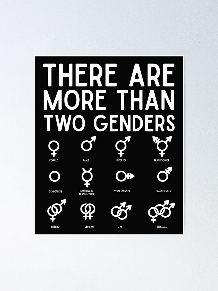 There Are More Than Two Genders Supportive Gift All Gender Symbols