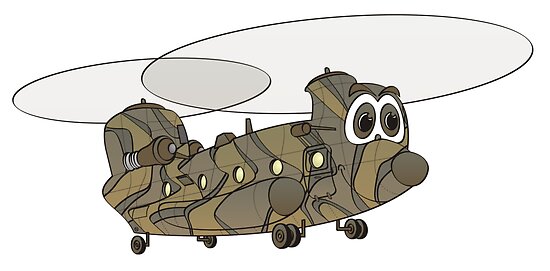 Chinook Helicopter Cartoon