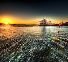 Glowing Opera House by Rodney Trenchard
