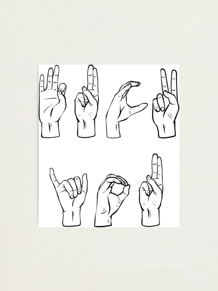 Fuck You Sign Language Photographic Print For Sale By Seanmjohnson