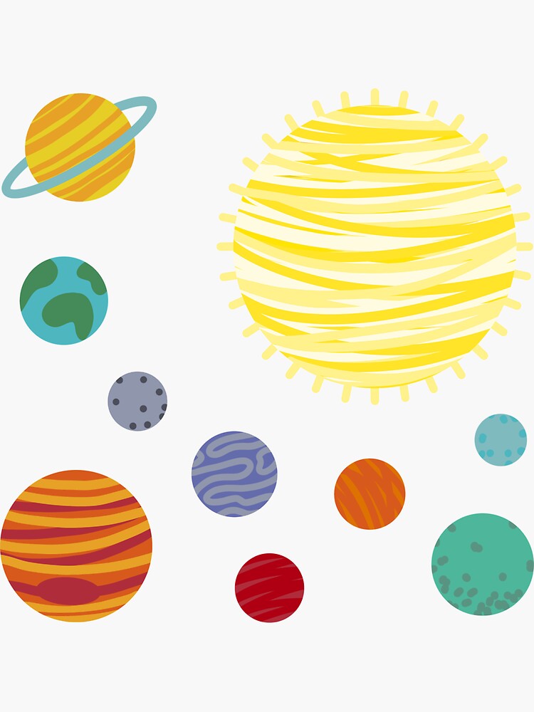 Planet Sticker Pack Sticker For Sale By Bdanderson Redbubble