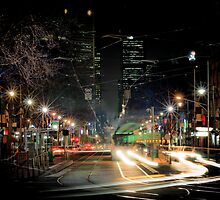 Bourke St, Melbourne, 9:25pm 20 July 2011 by Geoffrey Dunn