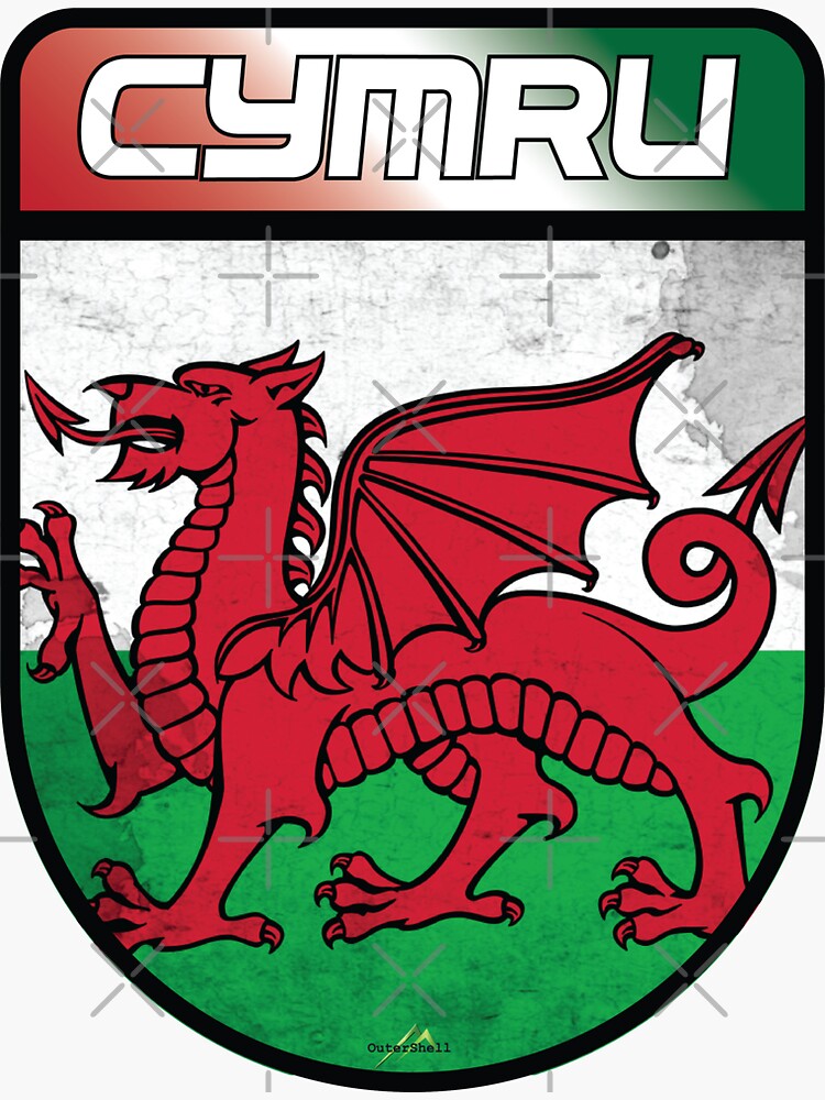 WALES Welsh Shield CYMRU UK Flag British Sticker T Shirt Decal 04