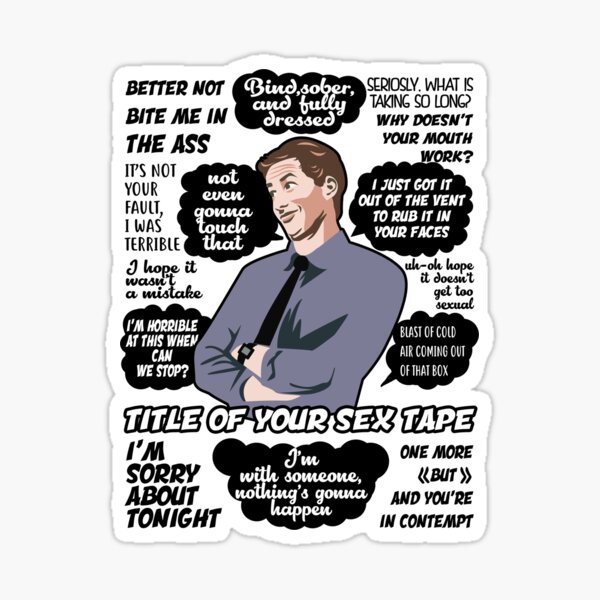 Jake Peralta Sex Tape Quotes Brooklyn Nine Nine Sticker For Sale By