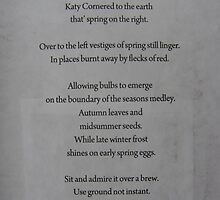 BACK OF THE LOVE NATURE COLLECTION CANVAS - HEART OF NATURE 19 POEM by Tuartkatz