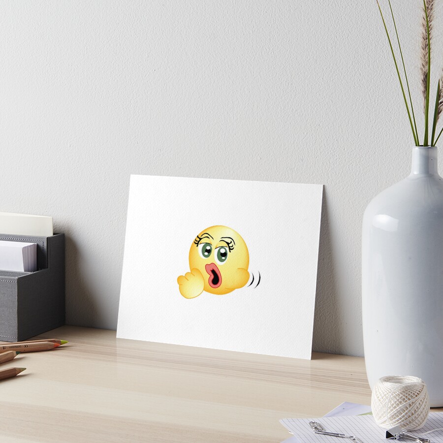 Oral Fixation The Blowjob Emoji Art Board Print By Stinkpad Redbubble