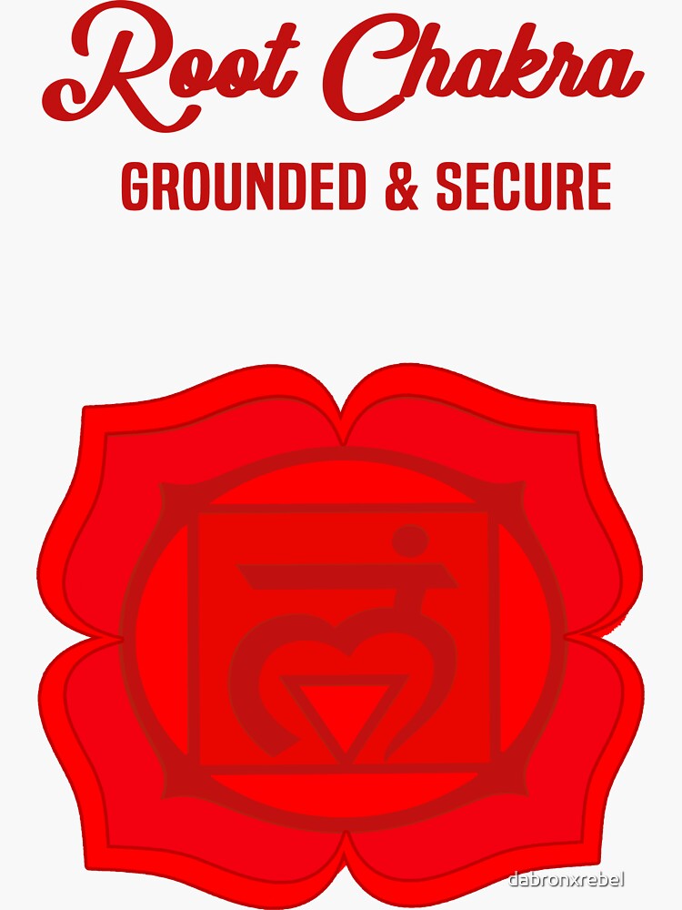 Root Chakra Grounded Secure Sticker By Dabronxrebel Redbubble