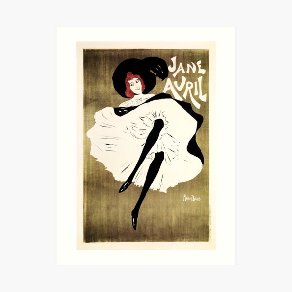 JANE AVRIL Can Can Dancer Vintage Theater Advertisement By French