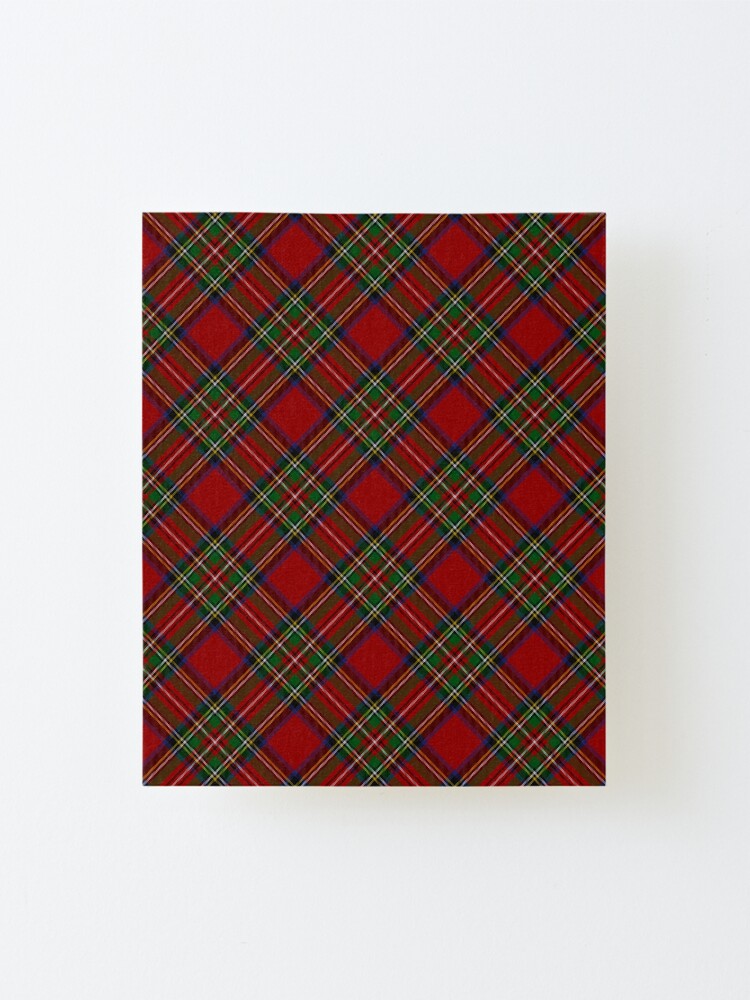 Royal Stewart Tartan Stuart Clan Plaid Tartan Mounted Print By