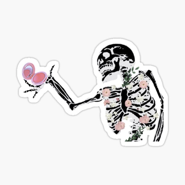 Skeleton Aesthetic Sticker Sticker By Ariilea Redbubble