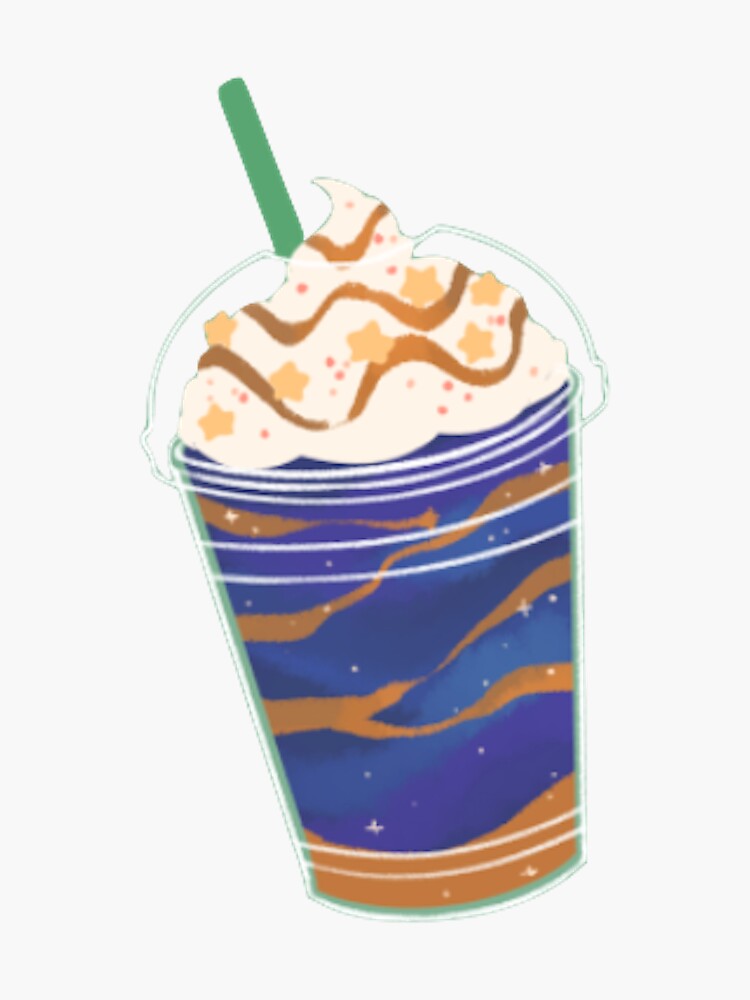 Frappe Drink Caramel Stars Sticker For Sale By Mintchocchip Redbubble