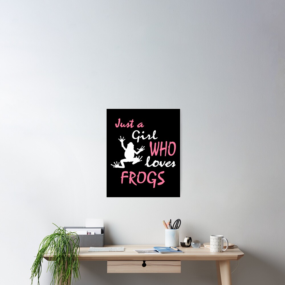 Just A Girl Who Loves Frogs Silhouette Frogs Women S Frogs Birthday