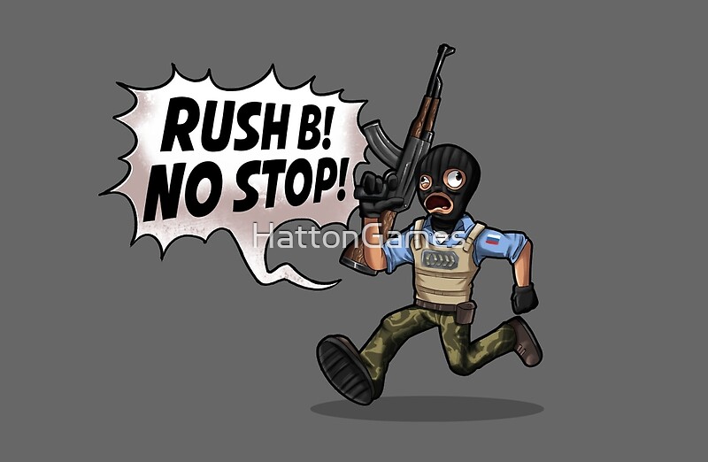 "Rush B! No Stop!" Laptop Skins By HattonGames | Redbubble