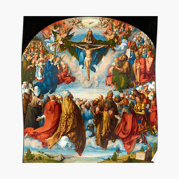 Albrecht Durer Adoration Of The Trinity Poster By Javamartini