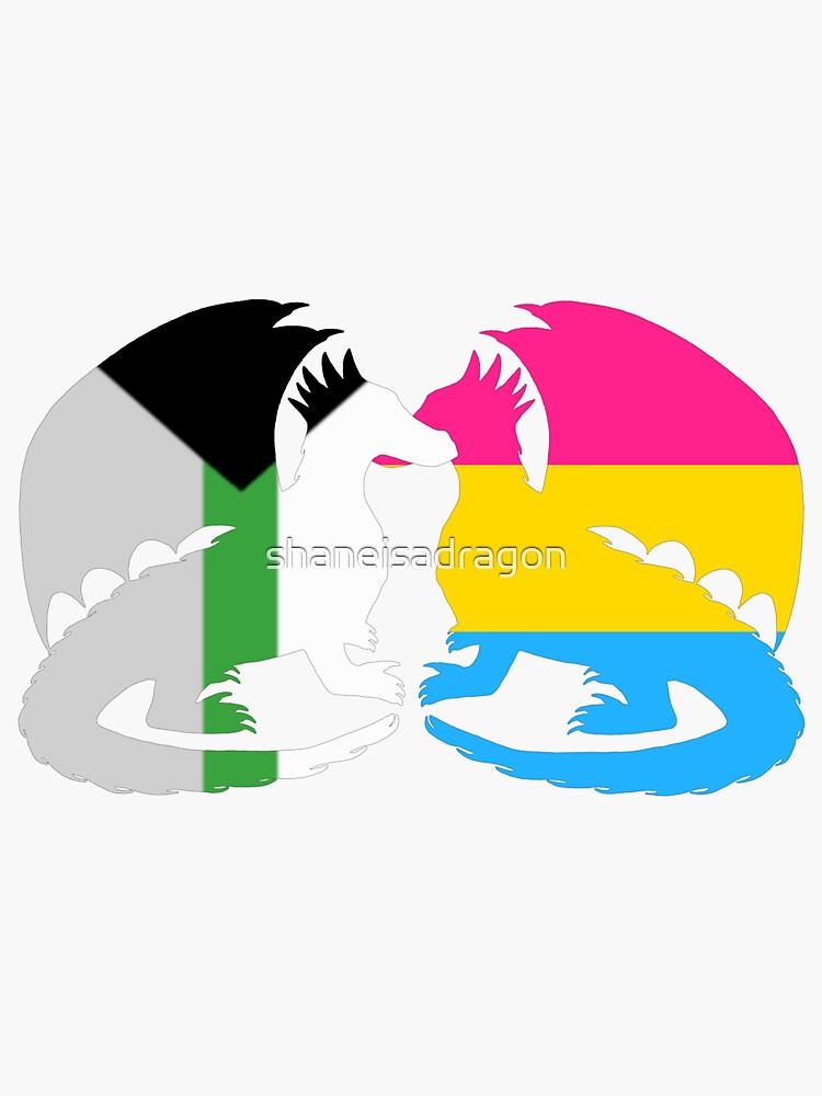 Demiromantic Pansexual Pride Dragons Sticker For Sale By