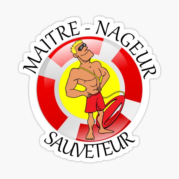 Sticker Maitre Nageur Sauveteur Par Schlitteur Redbubble