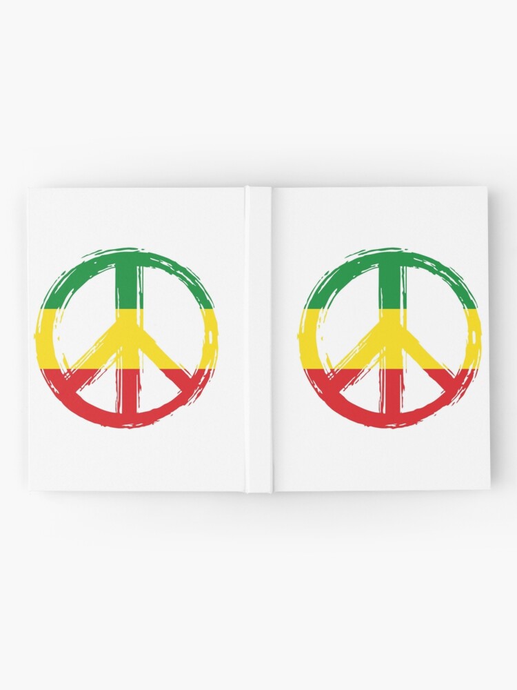 Cuaderno de tapa dura Símbolo de la paz con los colores de la bandera