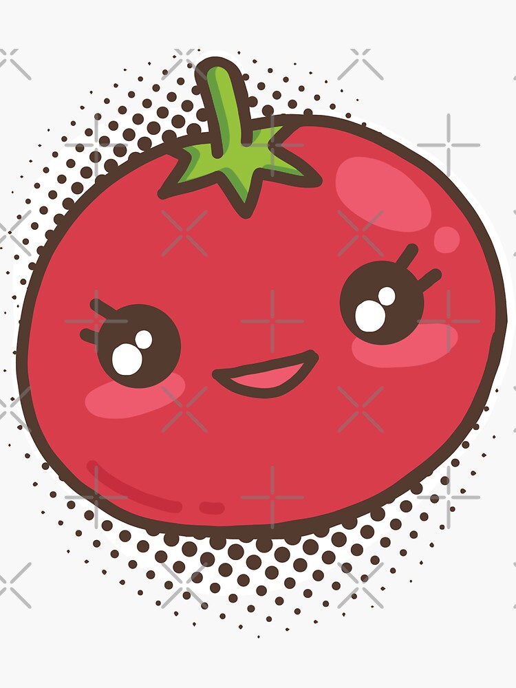 Kawaii Cute Tomato Sticker By Dersenat Redbubble