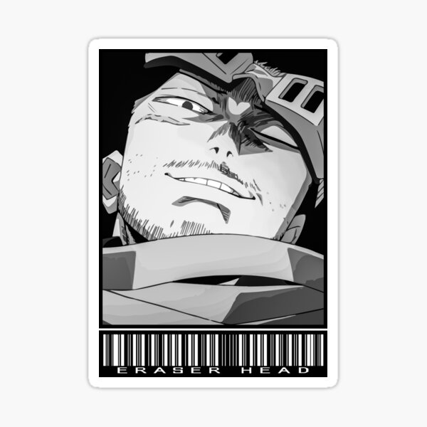 Eraser Head Boku No Hero Sticker For Sale By Bloomcut Redbubble