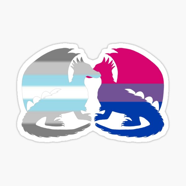 Bi Demiboy Pride Dragons Sticker For Sale By Shaneisadragon Redbubble