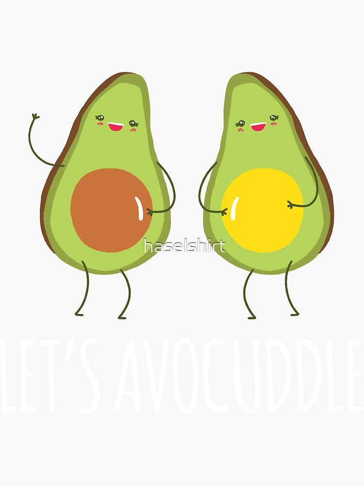 Let S Avocuddle Funny Avocado Couple Matching Gift Sticker For Sale