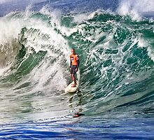 Kelly Slater at 2009 Quiksilver in Memory of Eddie Aikau by Alex Preiss