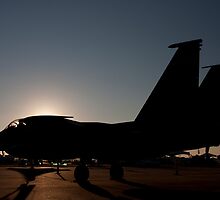 F-15 at dawn on the ramp by bleriger