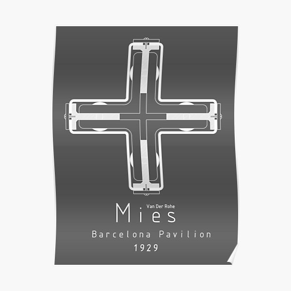 Iconic Architects Mies Van Der Rohe Poster For Sale By Rafaroman