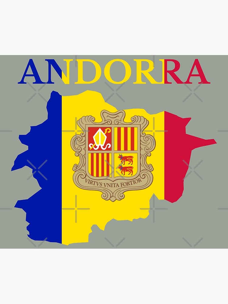 P Ster Mapa De La Bandera De Andorra De Marosharaf Redbubble