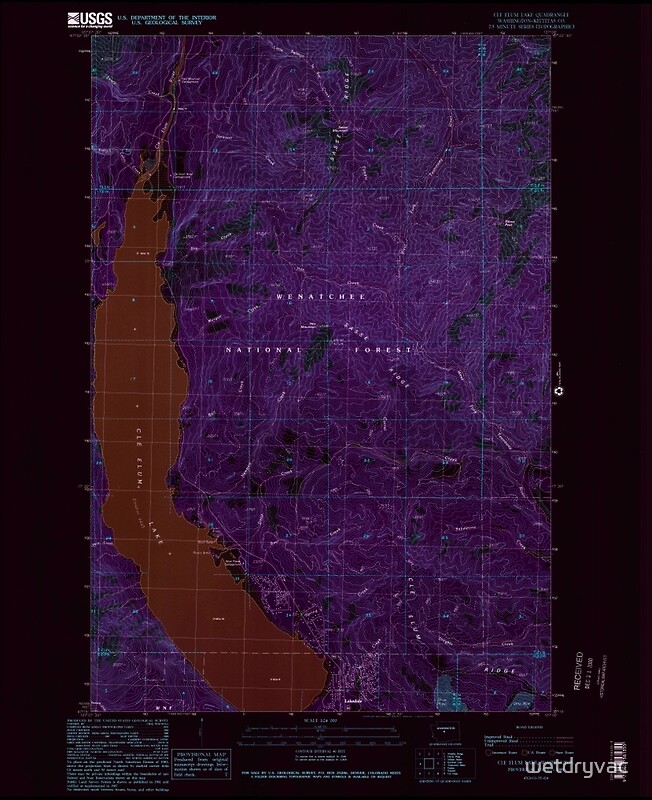 "USGS Topo Map Washington State WA Cle Elum Lake 240554 1989 24000