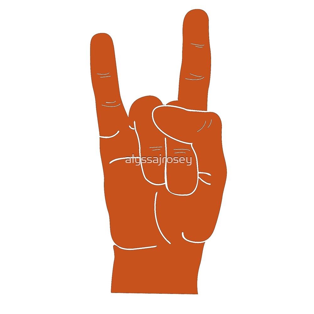 "Hook Em Hand Sign" by alyssajrosey Redbubble