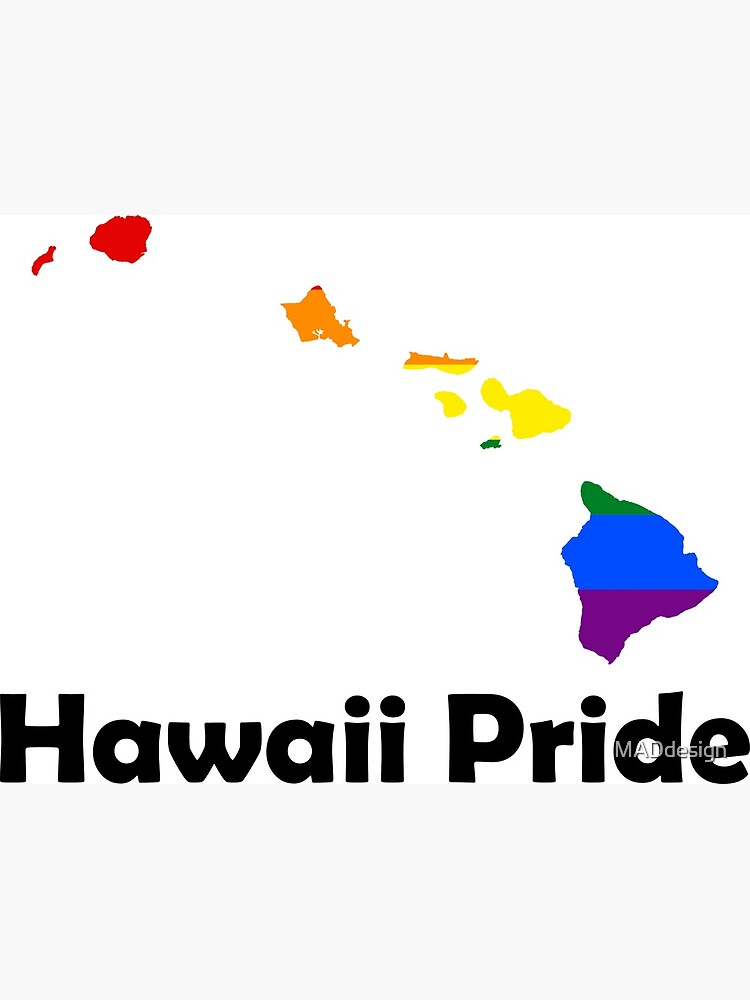 State Of Hawaii Gay Pride Flag Map Photographic Print For Sale By