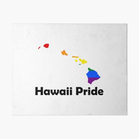 State Of Hawaii Gay Pride Flag Map Art Board Print For Sale By